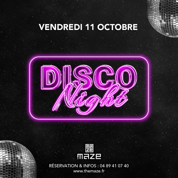 DISCO NIGHT - VENDREDI 11 OCTOBRE 2024