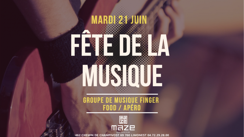 LA FÊTE DE LA MUSIQUE AU MAZE Mardi 21 juin 2022 avec le groupe de musique Coffee Tone.